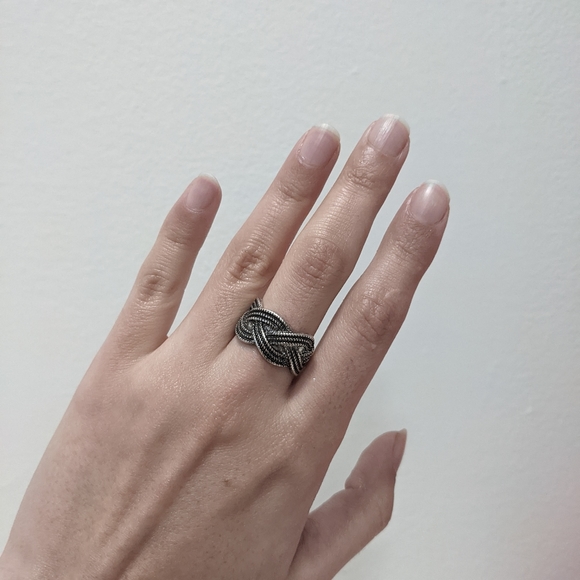 Silver braided ring - Picture 3 of 5